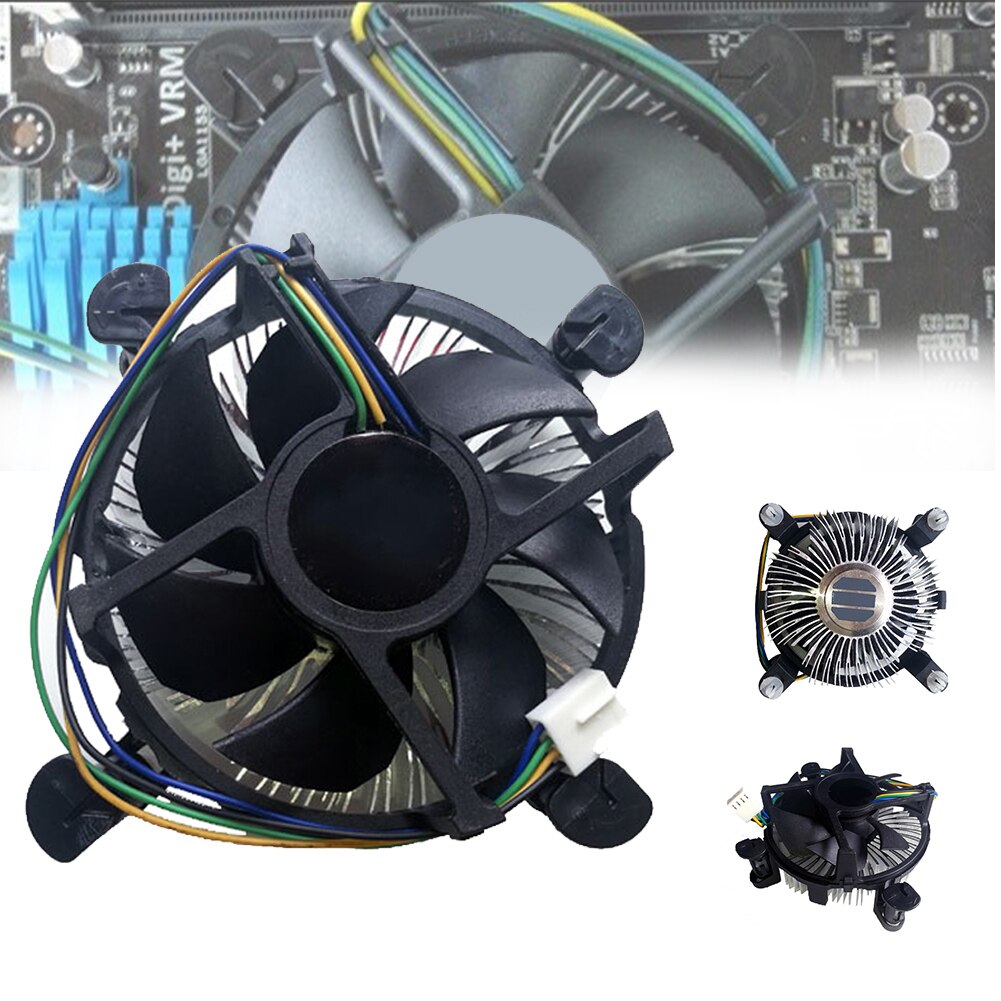 Universal Radiator CPU Fan Home Cooler Office Aluminum Quiet Computer Components Heatsink Useful System Accessories For Intel