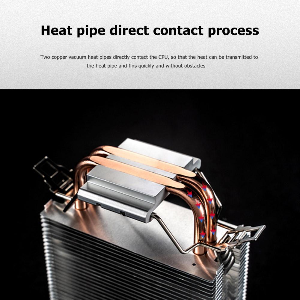 Jonsbo Cooling Fans CR1200 2 Heat Pipe Tower CPU Cooler RGB 3Pin Heatsink 900-2300RPM Automatic Lighting Computer Components