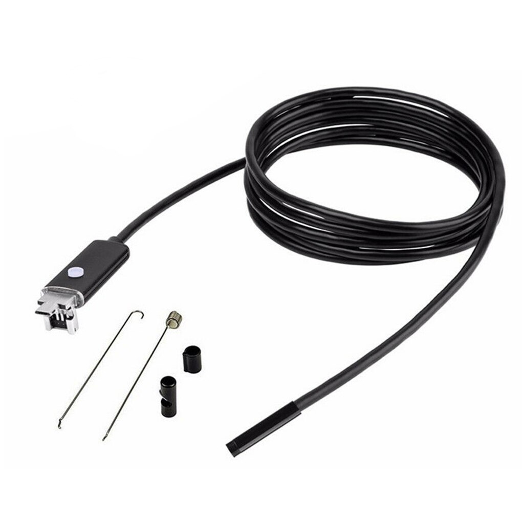 USB Endoscope Camera Flexible IP67 Waterproof 6 Adjustable LEDs Inspection Borescope Camera Micro USB OTG Type C for Android PC