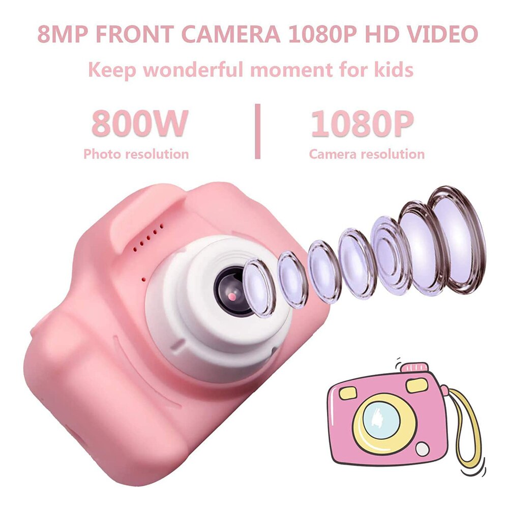 Children Kids Camera Educational Toys For Children Baby Gifts Birthday Gift Mini Digital Camera 1080P HD Projection Video Camera