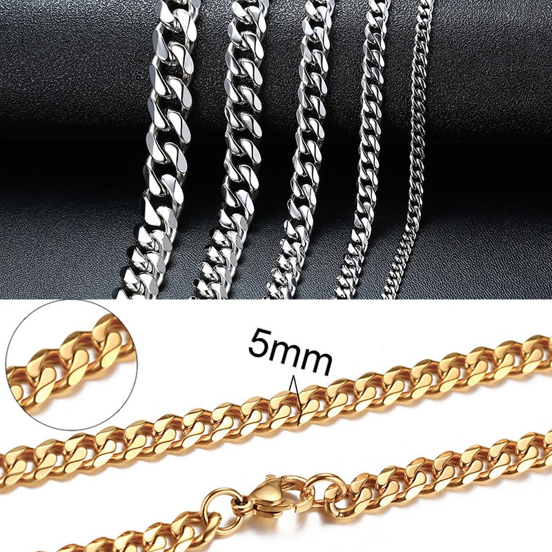 Simple Stainless Steel Unisex Chain Necklace
