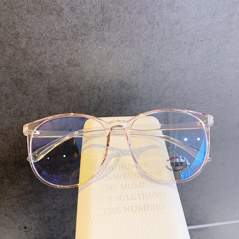 Transparent Anti Blue Light Rounded Glasses